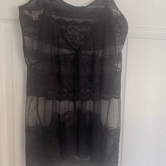 Victoria Secret Lace Lingerie SET Size L Black - Picture 7 of 8